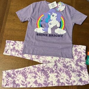 My Little Pony Rainbow T-shirt and Leggings SET * Lavender Tee 5/6 & Pants sz. 6